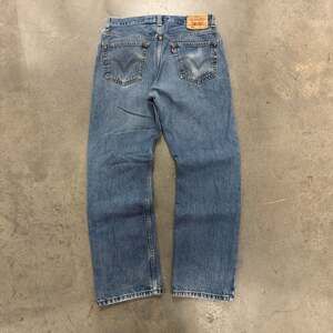 Levi’s 505 Regular Fit Straight Leg Jeans Vintage Y2K Blue Denim